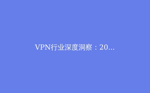 VPN行业深度洞察：2024年安全连接、政策演变与隐私保护新趋势 - 4