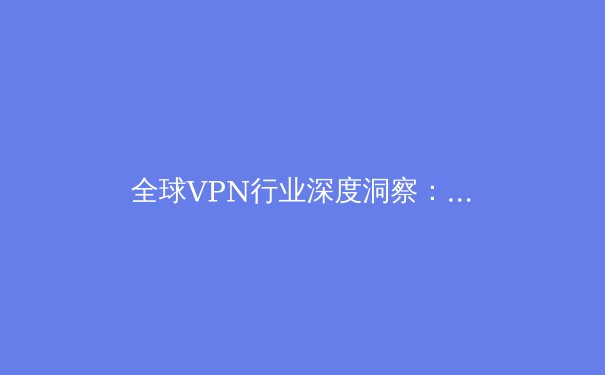 全球VPN行业深度洞察：技术演进、法规挑战与未来趋势 - 4