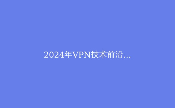 2024年VPN技术前沿：隐私保护与网络自由的新篇章 - 3