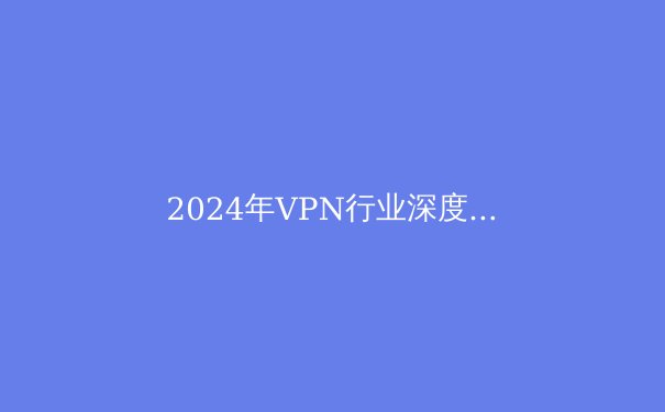 2024年VPN行业深度解析：安全、技术与法律的三维博弈 - 4